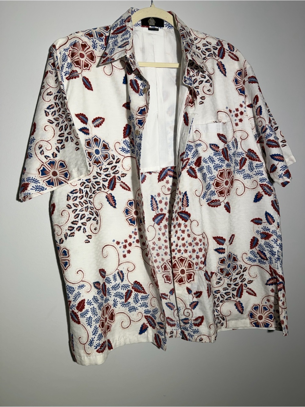 Men's Batik Semar Shirt Traditional Indonesian Tribal Art